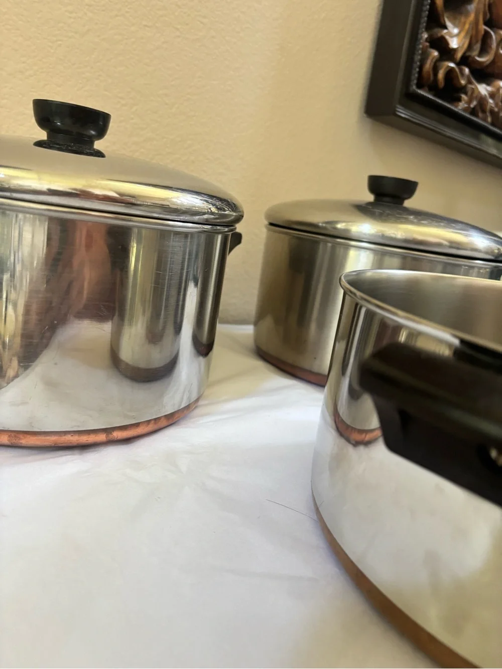 Revereware Revere ware pots and 2 lids
